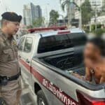 Homeless man arrested for spray-painting Pattaya court sign | Thaiger