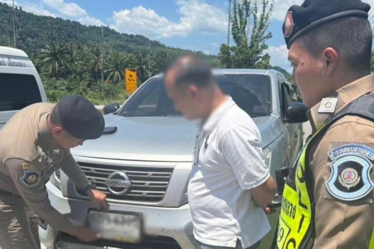 Man arrested for using fake licence plate in Phang Nga