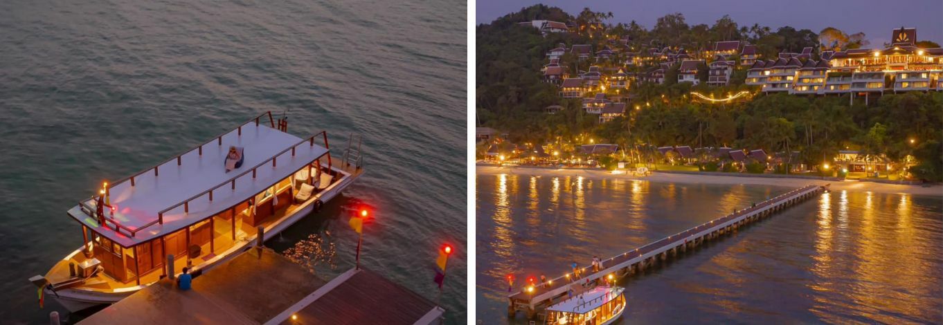 The boat ride you can take at the Intercontinental Samui