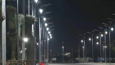 Bizarre ‘airplane’ light poles spark online debate in Samut Prakan (video)