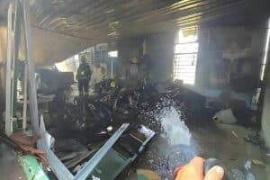Fiery inferno: Phuket car audio shop blaze torches vehicles