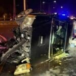 Pickup truck crashes into Phuket monument, blocking traffic