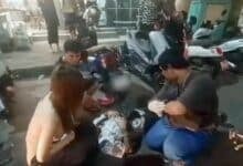 Drunk transwoman driver crashes into Pattaya meatball vendor