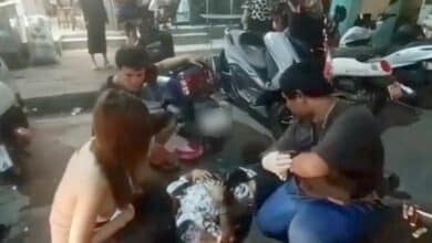 Drunk transwoman driver crashes into Pattaya meatball vendor