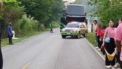 Bus fire in Trat: 35 school children escape unharmed