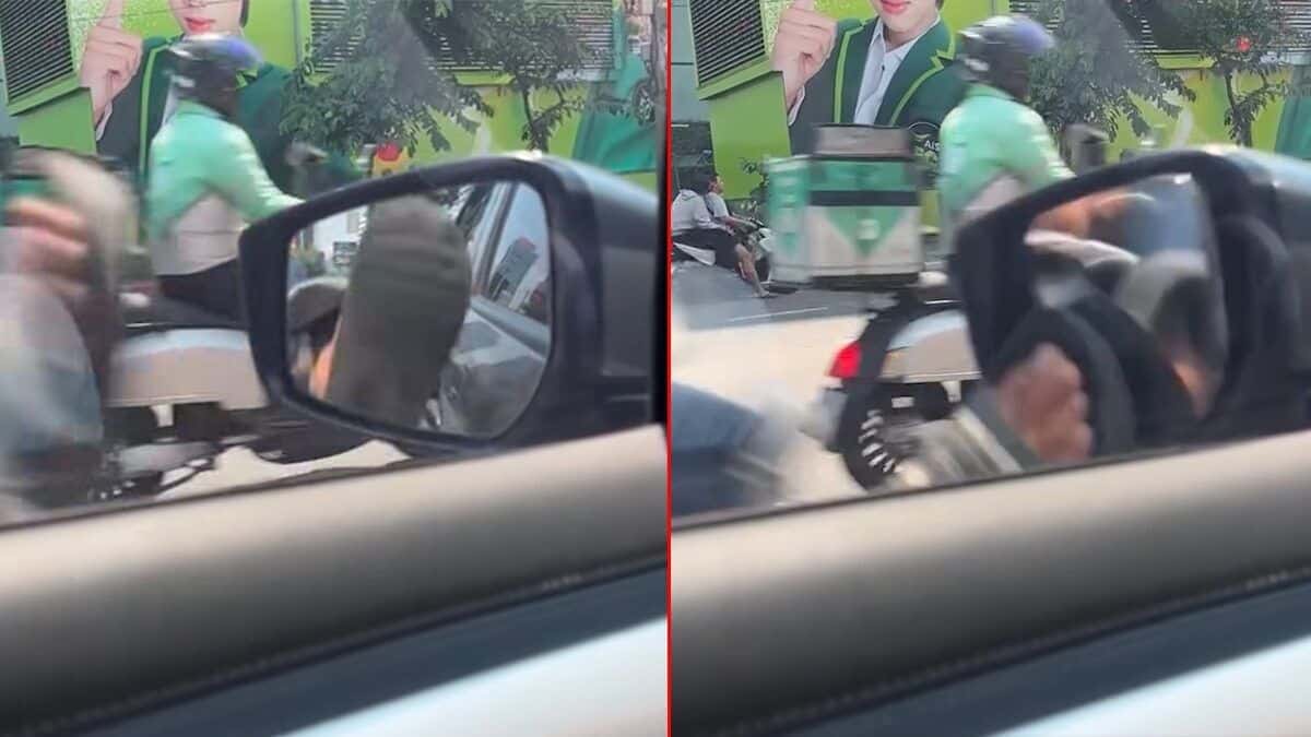 Road rage: Motorcyclist damages car mirrors in Bangkok | News by Thaiger