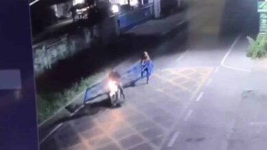 Suspect caught attempting theft of housing project gate in Chon Buri