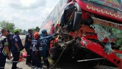 Thai bus driver and passenger lose lives in collision with truck