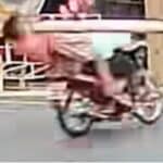 Train wreck! Biker&#8217;s reckless dash leaves wife floored by railway barrier | Thaiger