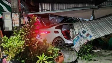 Purr-fect excuse: British driver blames cat for crashing BMW into Phuket restaurant