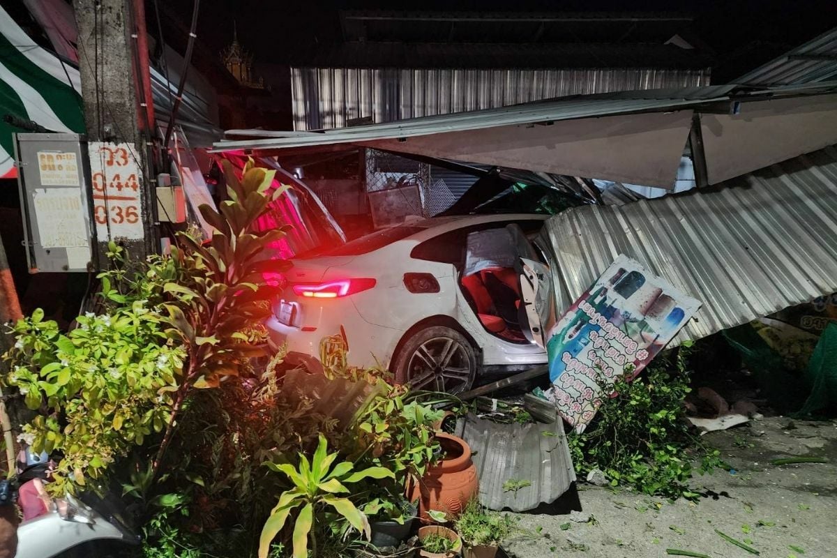 Purr-fect excuse: British driver blames cat for crashing BMW into Phuket restaurant