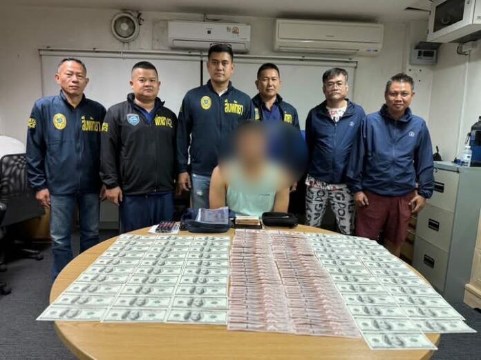 Pattaya police arrest Uzbek national with counterfeit US$3,000 | News by Thaiger