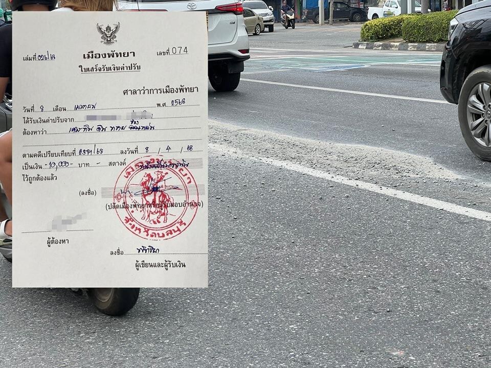 Pattaya contractor fined after cement spill causes hazard | News by Thaiger