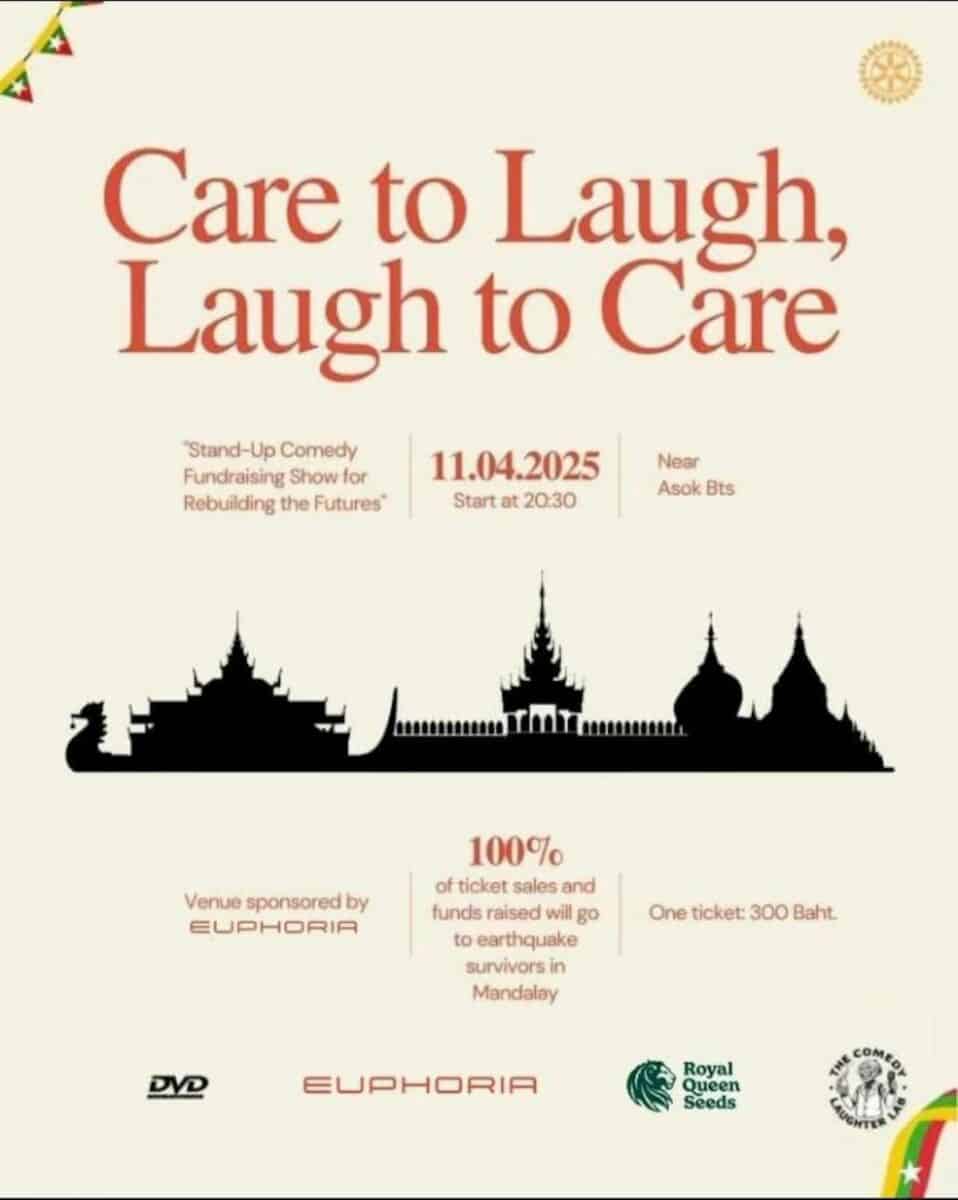 Care to Laugh, Laugh to Care: Charity comedy night for earthquake relief | News by Thaiger