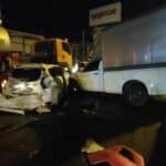 Slippery crash: Oil spill causes 7-vehicle collision in Pathum Thani | Thaiger