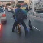 Biker clears road for ambulance during Thailand earthquake (video)