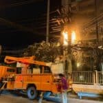Pattaya technician blasted off pole in fiery high-voltage horror