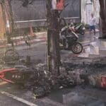Fire torches bikes, damages Burger King sign in Phuket