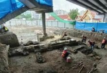Mass grave unearthed at Bangkok train station site