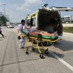 Pattaya pensioner cheats death after motorbike skids under lorry | Thaiger