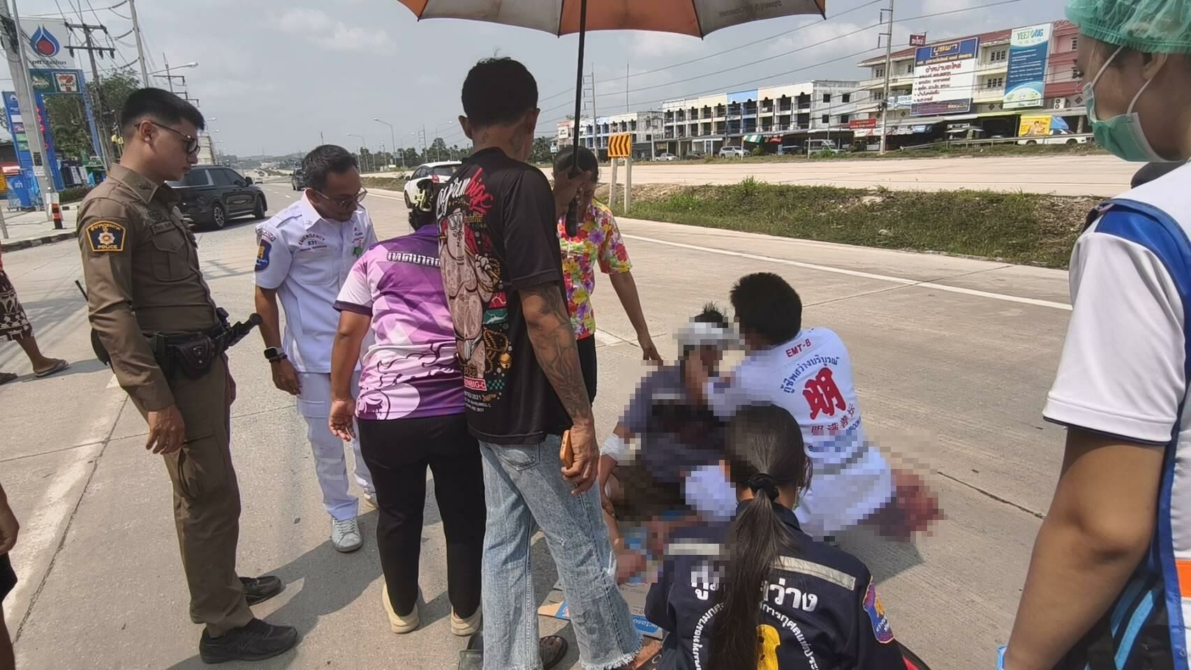 Pattaya pensioner cheats death after motorbike skids under lorry | News by Thaiger