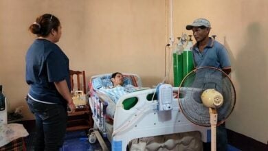Worker crushed by crane in Sisaket pleads for help