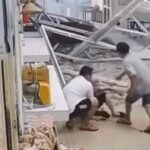 Strong winds cause glass collapse at Thai Air Force canteen