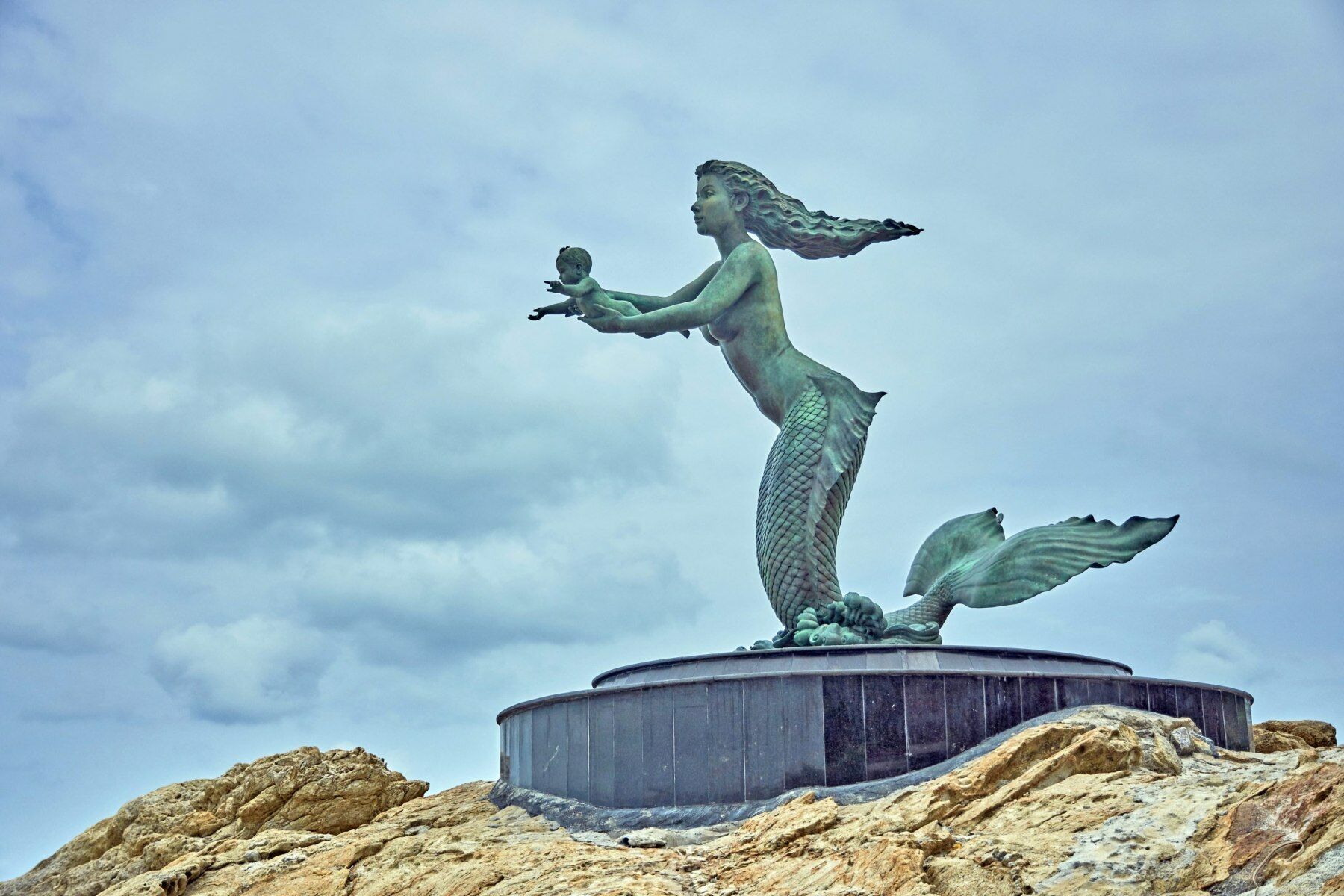the statue of the mythical mermaid from the poem Phra Aphai Mani, non-touristy places in Thailand