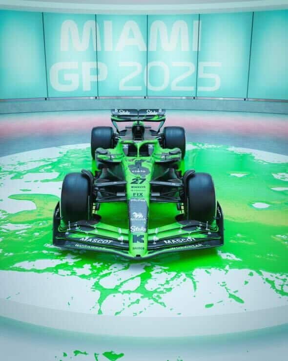 Stake F1 team Kick Sauber unveils art-inspired livery for Miami Grand Prix | News by Thaiger