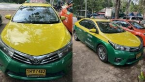Female passenger steals taxi from Samut Prakan, flees towards Rayong