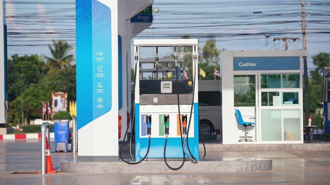 Taxi stole from petrol station near Bangkok