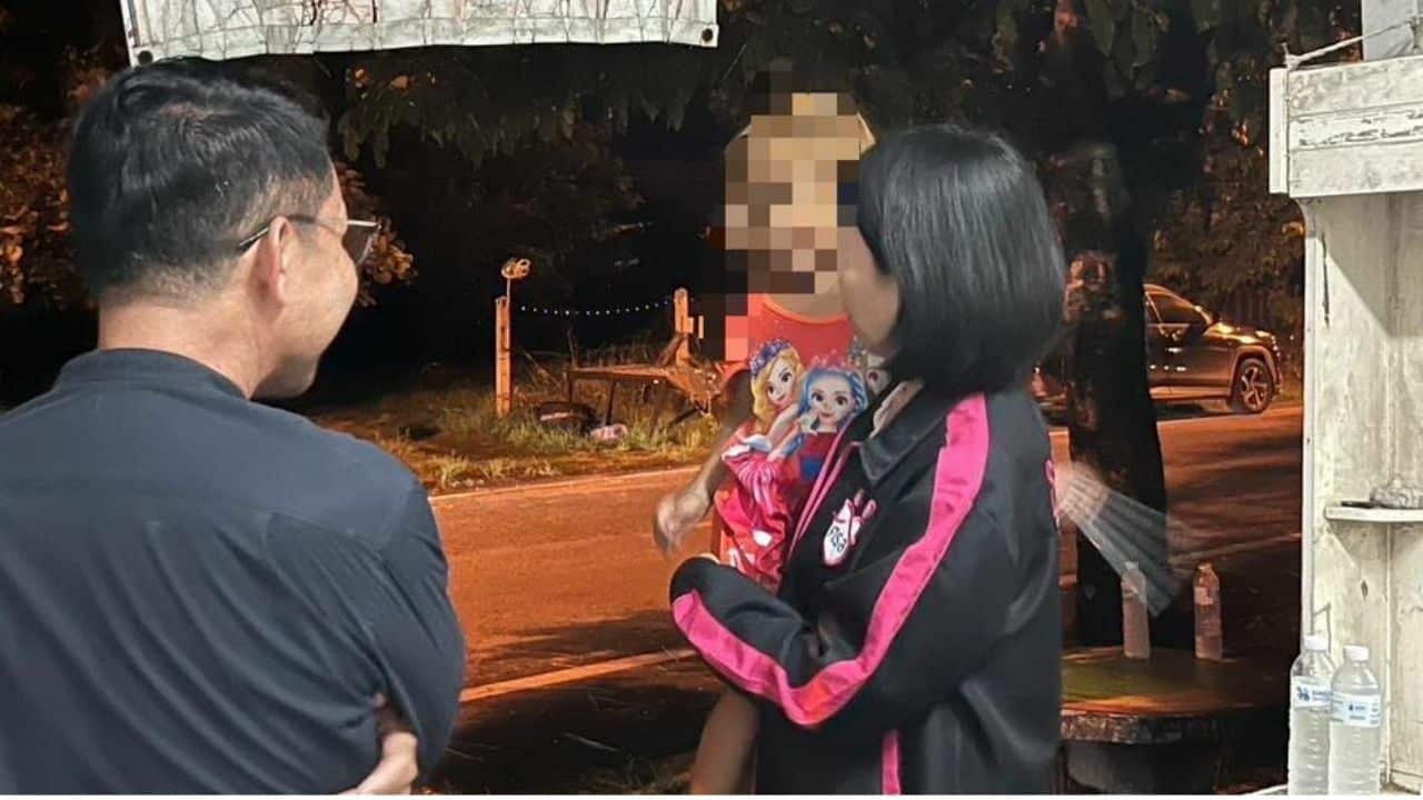 Thai mother with drug history abuse daughter
