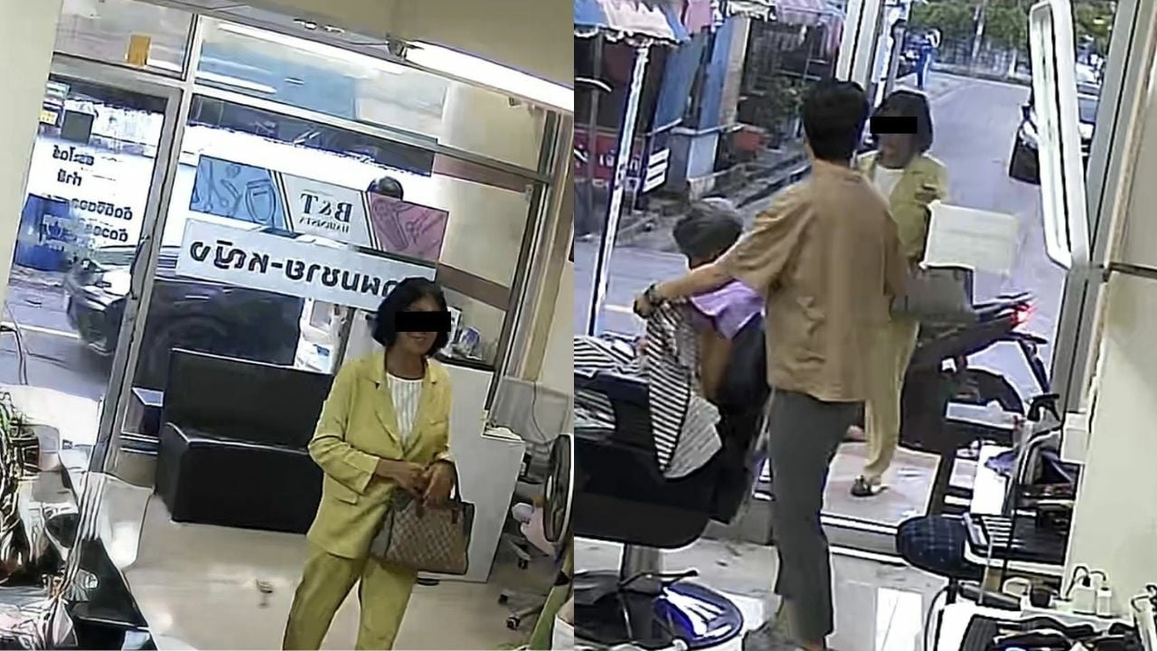 Thai woman steals money from taxi riders