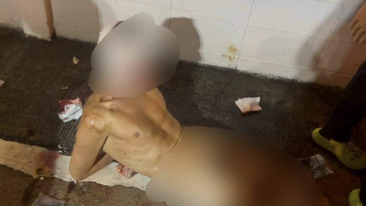 Foreign man escapes hotel and walks naked