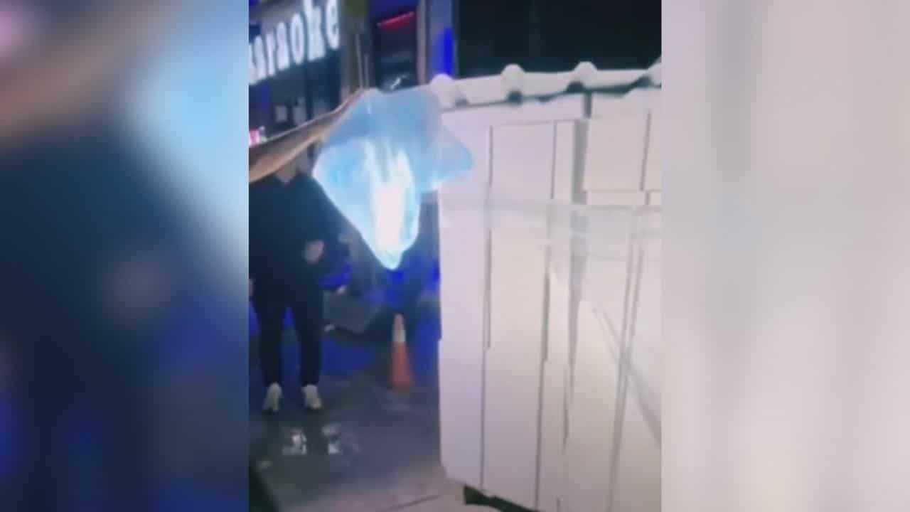 Steel plate cuts South Korean man's face