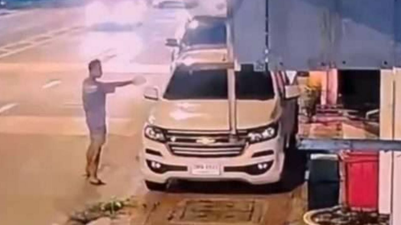 Thai man fatally shoots employee over affair with his wife (video)