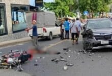 Thai motorcyclist and Italian passenger seriously injured in Phuket crash