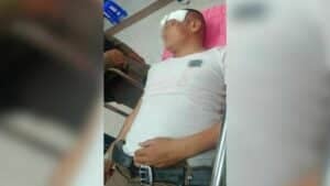 Mentally ill Thai man kicks police from moving truck