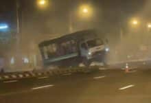 Witnesses spooked as ‘haunted truck’ moves on its own after crash