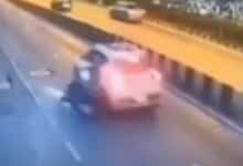 Bangkok driver rams into motorcyclist for stopping at zebra crossing