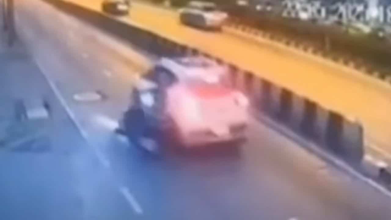 Bangkok driver rams into motorcyclist for stopping at zebra crossing
