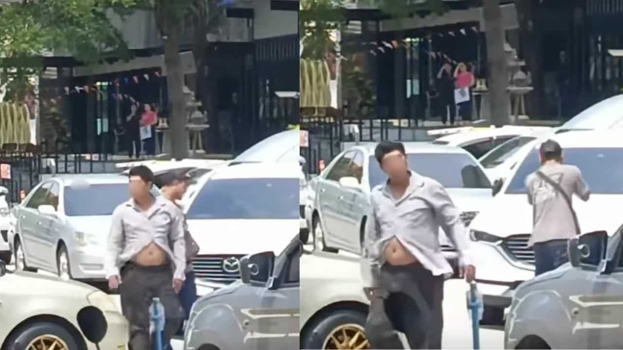 Thai man claims police ties after car damage