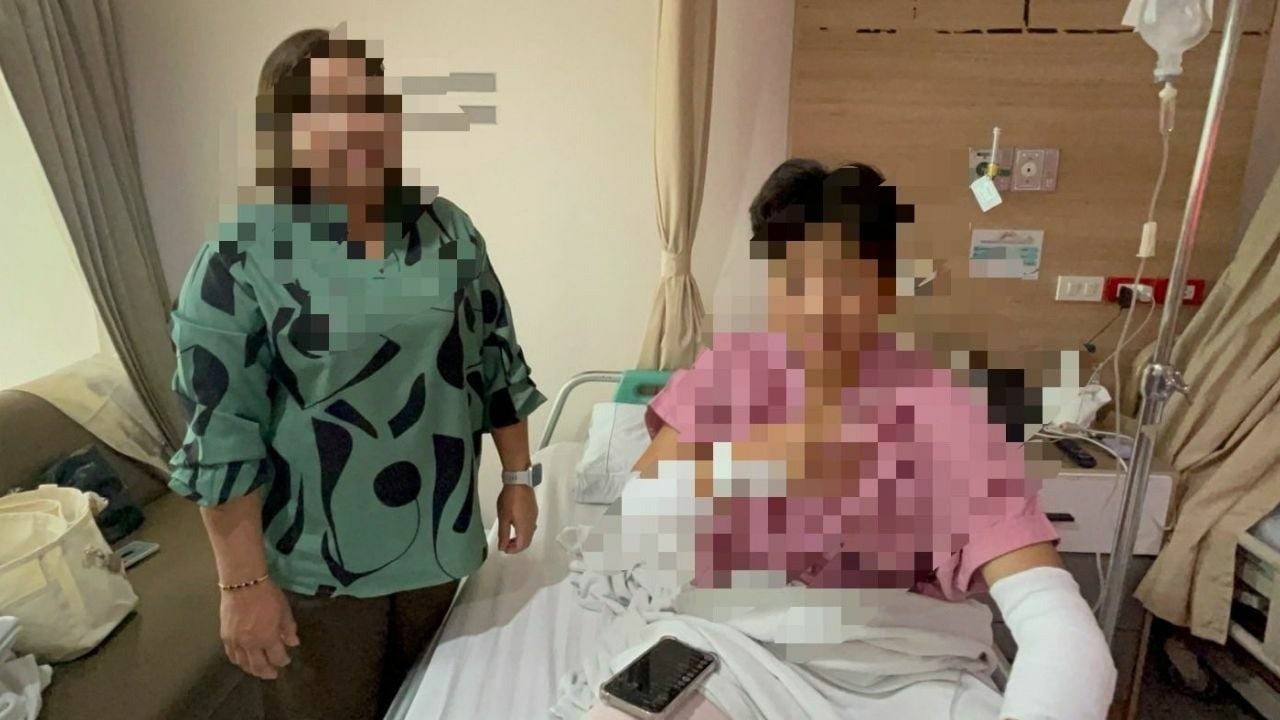 Thai tomboy hospitalised after sedan driver rams and assaults her