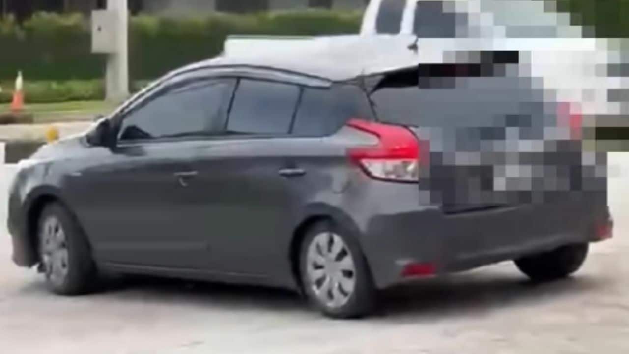 Hatchback driver forces wife to sit in boot for foreign passengers