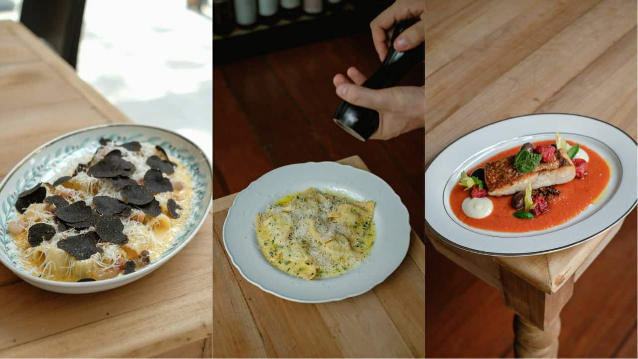 Some of the Italian cuisine at La Bottega