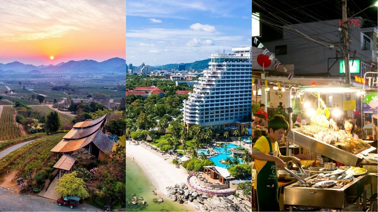 A collage of notable things you can do in Hua Hin