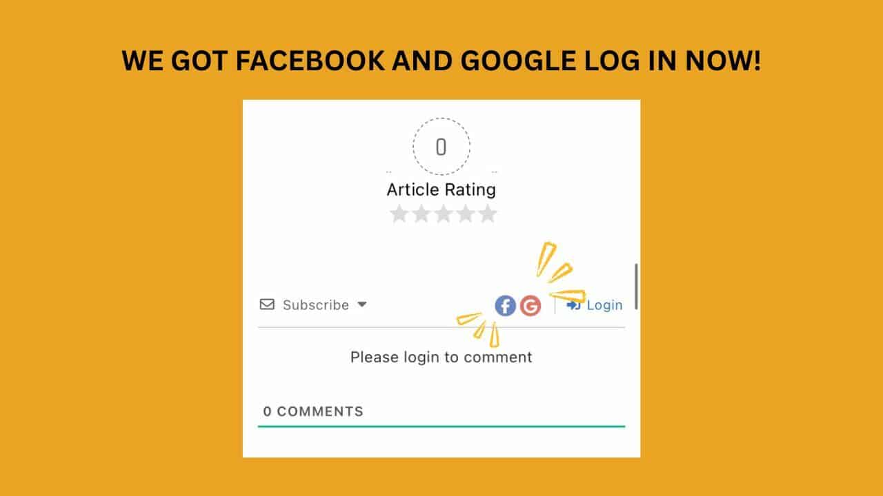 Facebook and Google log in on The Thaiger