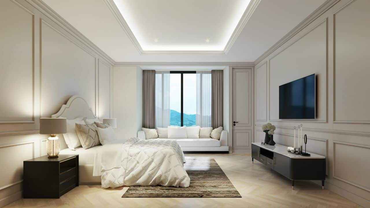 Main bedroom, penthouse at 8 Atelier
