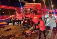 Dozing driver ploughs into truck at Phuket intersection