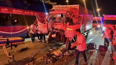 Dozing driver ploughs into truck at Phuket intersection